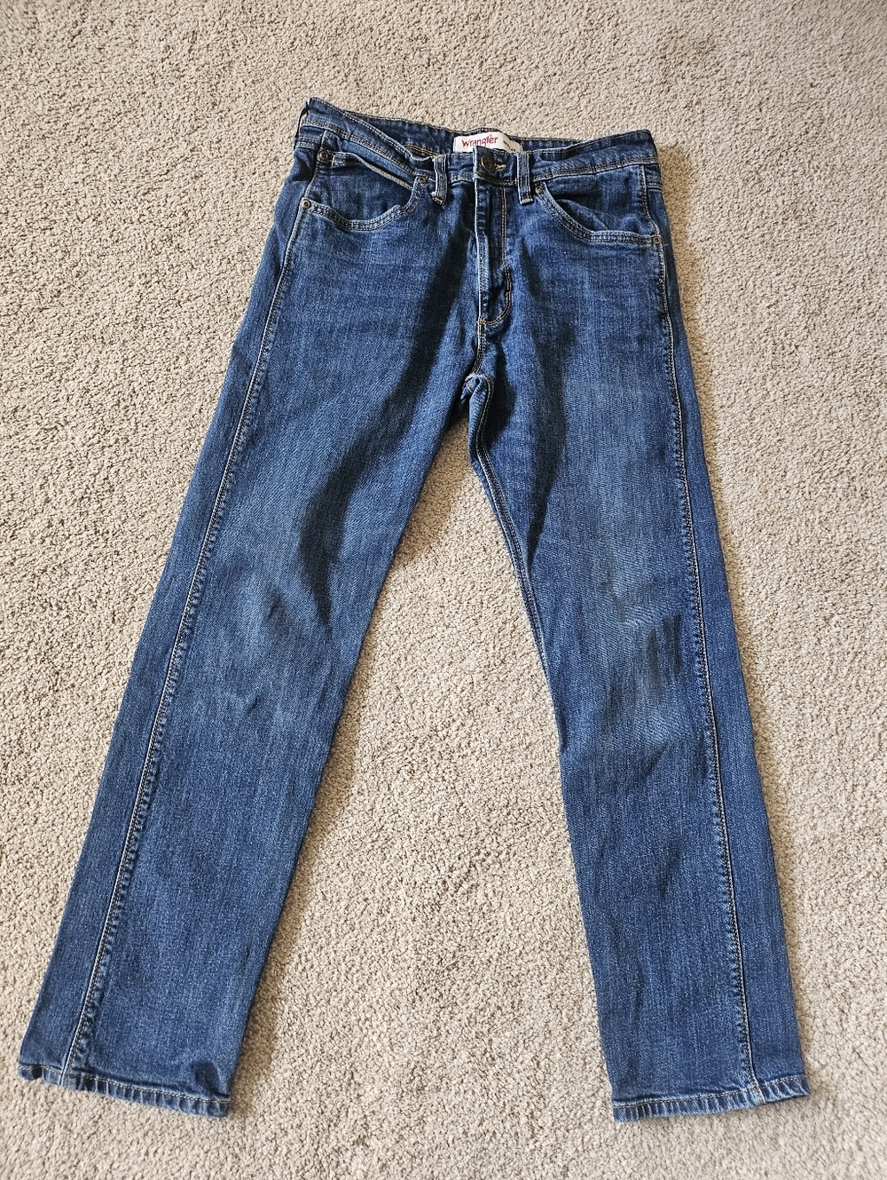 Wrangler Men's Dark Blue Straight Jeans 30 X 30